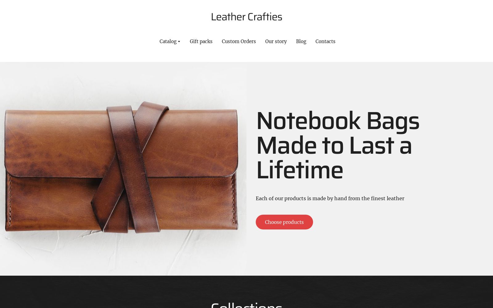 Leather Website Template Image