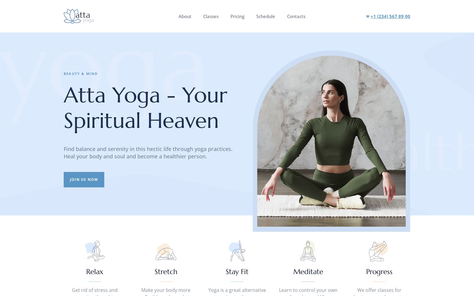 Pilates Website Design Image
