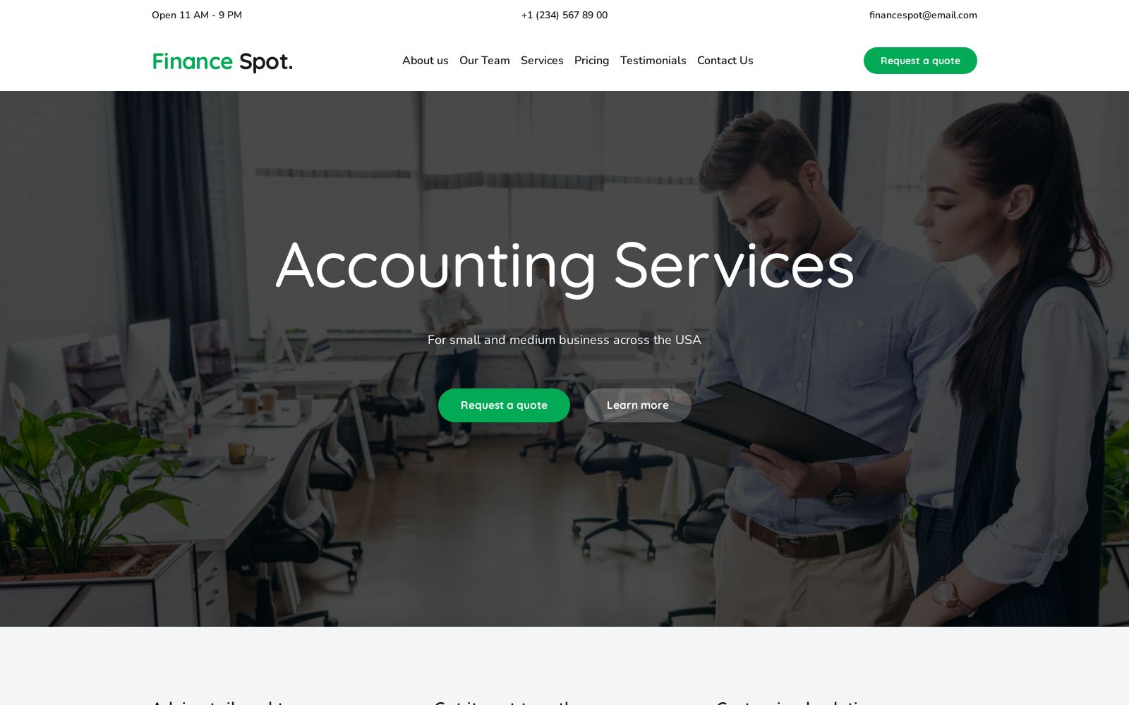 Accounting Firm Website Template Image